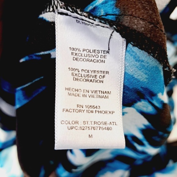 Derek Lam for Design Nation Watercolor Skyline Sheer Button Up Blouse - Picture 8 of 9